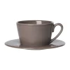 grossiste en ligne Côté Table Tasse Avec Sous-tasse En Faïence Poivre – Constance 13