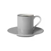 shopping pas cher Côté Table Tasse à Café Et Sous-tasse En Porcelaine Gris Et Platine – Ginger 8