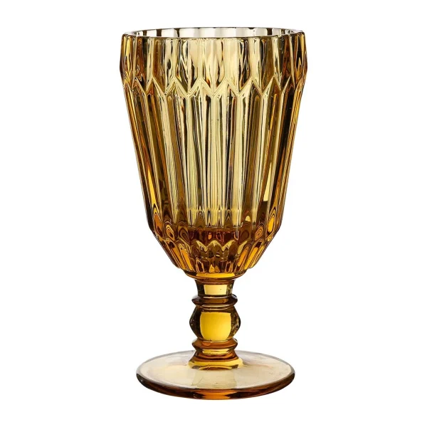 Côté Table Verre à Pied Fleuria Jaune En Verre Boutique officielle 1