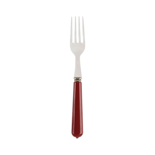 Pas Cher soldes France Côté Table Fourchette Lucie Rouge En Inox 1