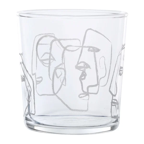 site officiel Côté Table Gobelet Visage Bodega Blanc 35.5cl En Verre 1