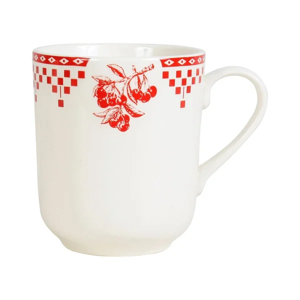 en ligne officielle Comptoir De Famille Tasse Haute En Faïence Damier Rouge – Campagne 1