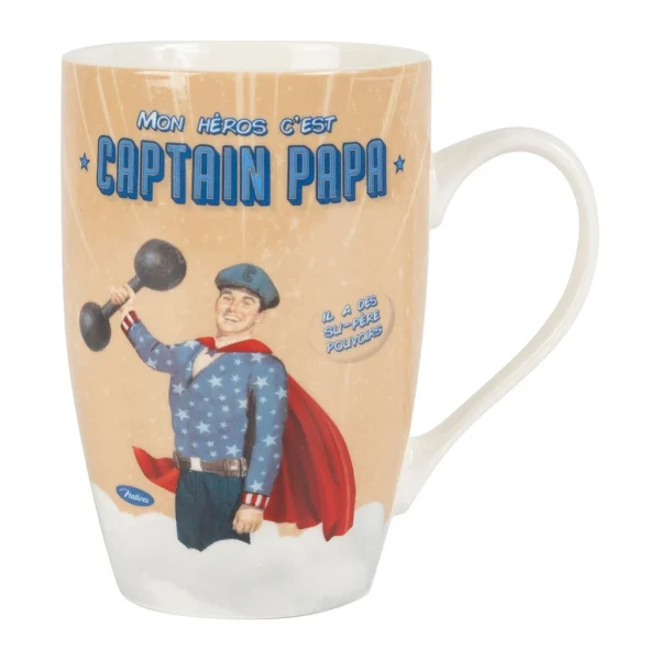 Boutique Natives Mug En Porcelaine Beige – Captain Papa 1