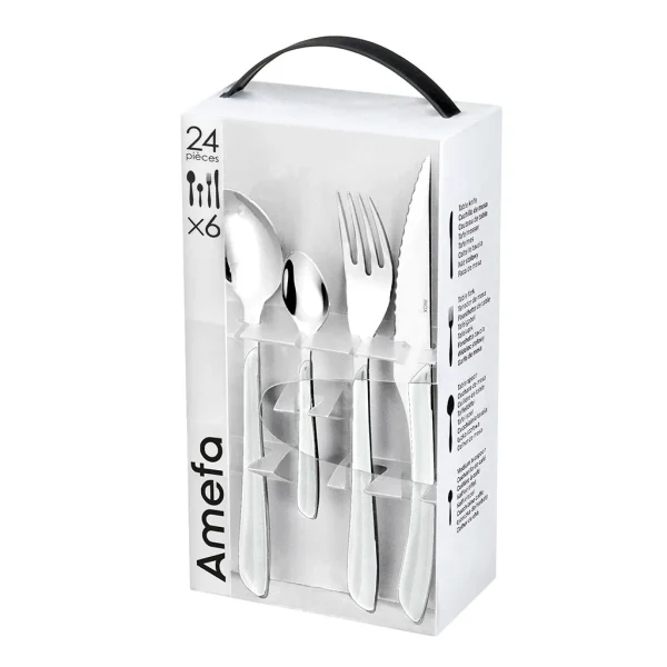 acheter AMEFA Ménagère 24 Pieces En Acier Blanc – Eclat 1