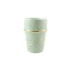 Chabi Chic Tasse Vert Amande, Liseré Doré D8xh11cm – Beldi Empreinte magasin pour 5