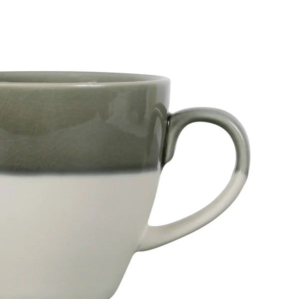 SEMA DESIGN Tasse En Grès Vert De Gris Et Blanc – Crakel Vente 3