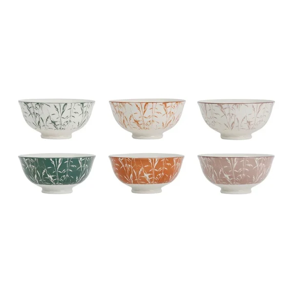 jusqu'à SEMA DESIGN Lot De 6 Bols En Porcelaine émeraude, Terracotta Et Nude 30cl – Terre Boheme 1