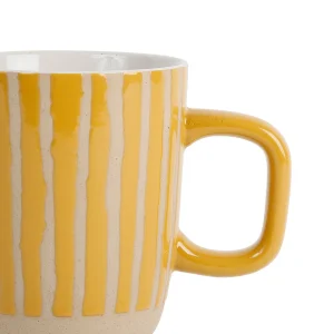 france SEMA DESIGN Lot De 2 Mugs En Grès Jaune Et Blanc – Courba 6