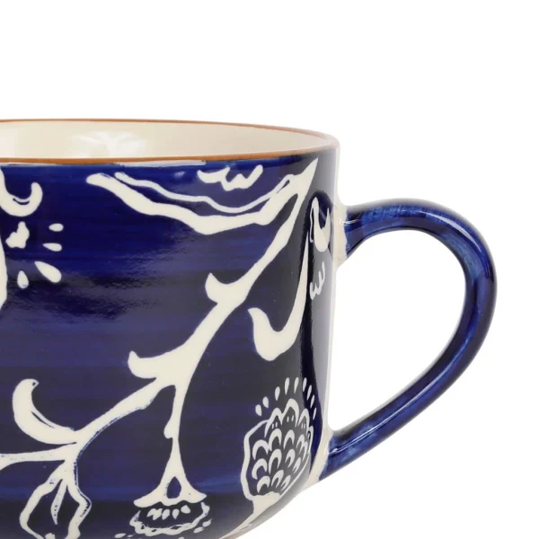 SEMA DESIGN Lot De 2 Tasses En Grès Indigo Et Blanc – Eterra grande promotion 3