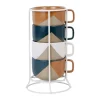 SEMA DESIGN Tasse à Thé Avec Support En Grès Indigo, Blanc Et Terracotta -courba Paris 11