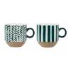 SEMA DESIGN Lot De 2 Tasses à The En Grès émeraude – Indired grande promotion 19