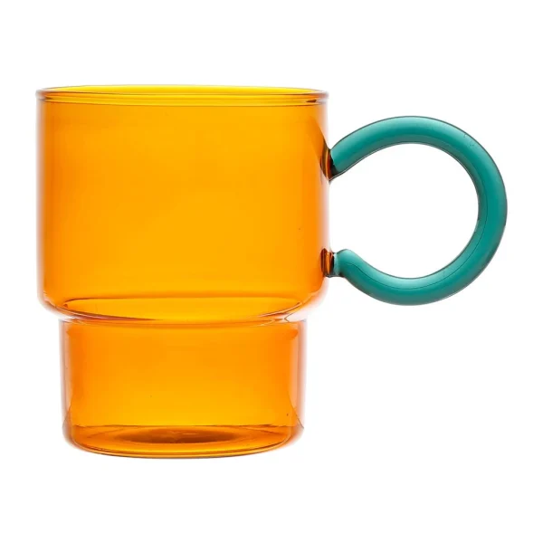 SEMA DESIGN Tasse à Thé En Verre Ambre Et émeraude 33cl – Belle Vie Authenticité garantie 1