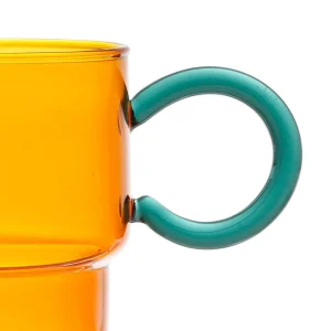 SEMA DESIGN Tasse à Thé En Verre Ambre Et émeraude 33cl – Belle Vie Authenticité garantie 8