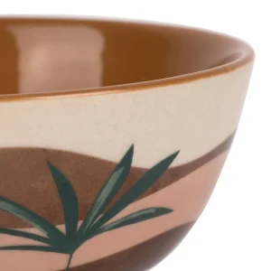 dernière tendance SEMA DESIGN Bols X4 Terracotta Et Vert 30cl En Porcelaine – Sweet Leaves 6