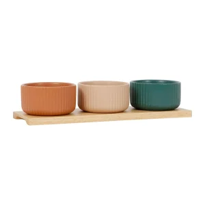 luxe soldes SEMA DESIGN Coupelles X3 Terracotta Et Plateau Bois Hervea – Sweet Leaves 8