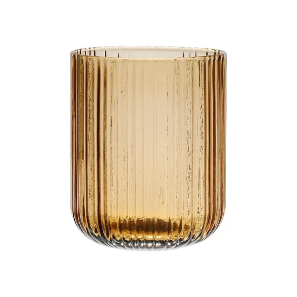 SEMA DESIGN Gobelet Strié Ambre 35cl En Verre – Folky destockage 1