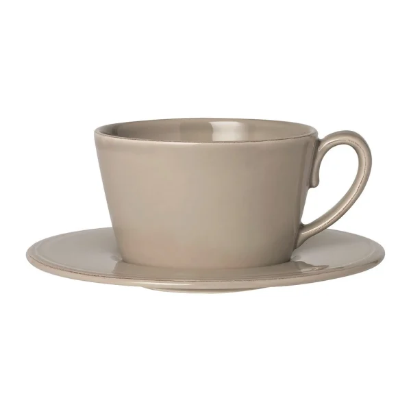 mode pas cher Côté Table Tasse Et Sous-tasse En Faience Mastic – Constance 1